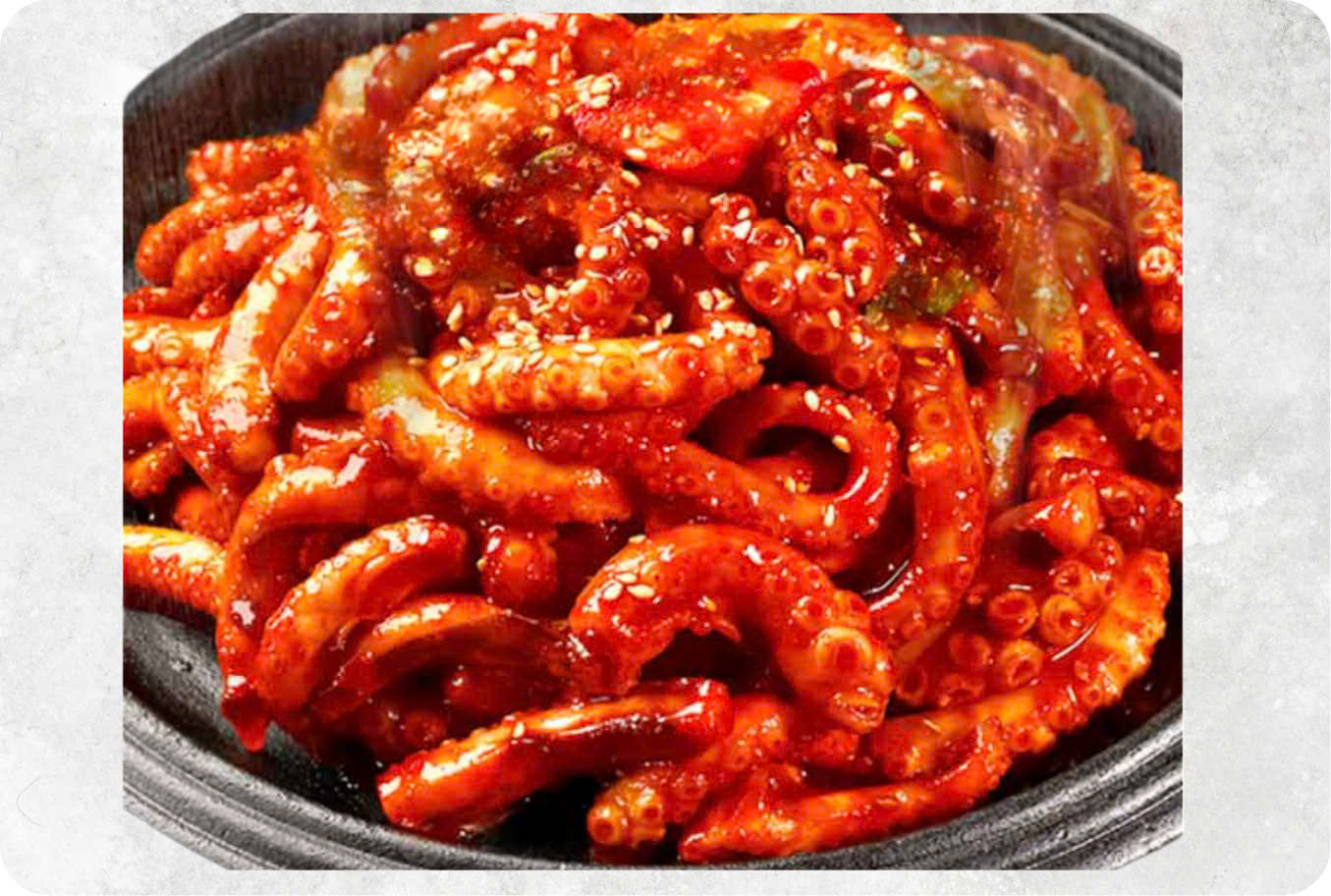 Frozen Grill Seasoned Cut Poulp Squid (Frozen Seasoned Mada Cut)