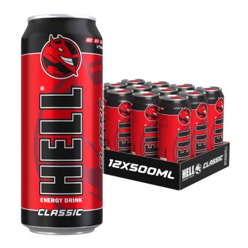 Hell Energy Drink Classic 24 x 500ml Cans Choose Flavour Caffeine B Vitamins Vegan