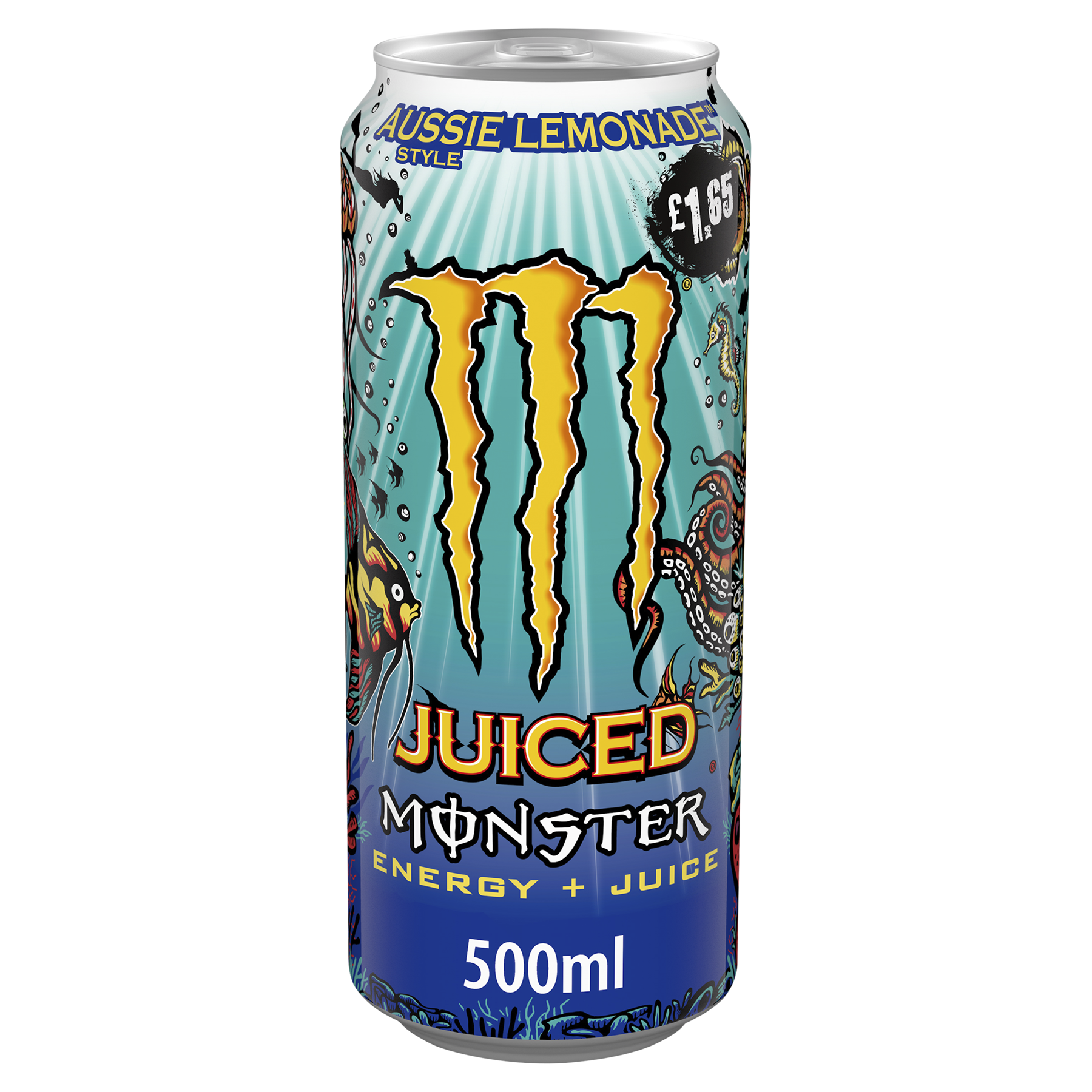 Monster Aussie Lemonade 12 x 500ml Cans - Refreshing Energy Drinks