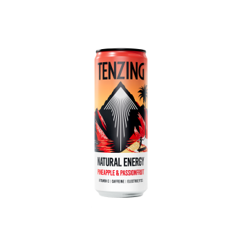 Tenzing Natural Energy Pineapple Passionfruit 12 x 250ml – Clean, Tropical Plant Energy