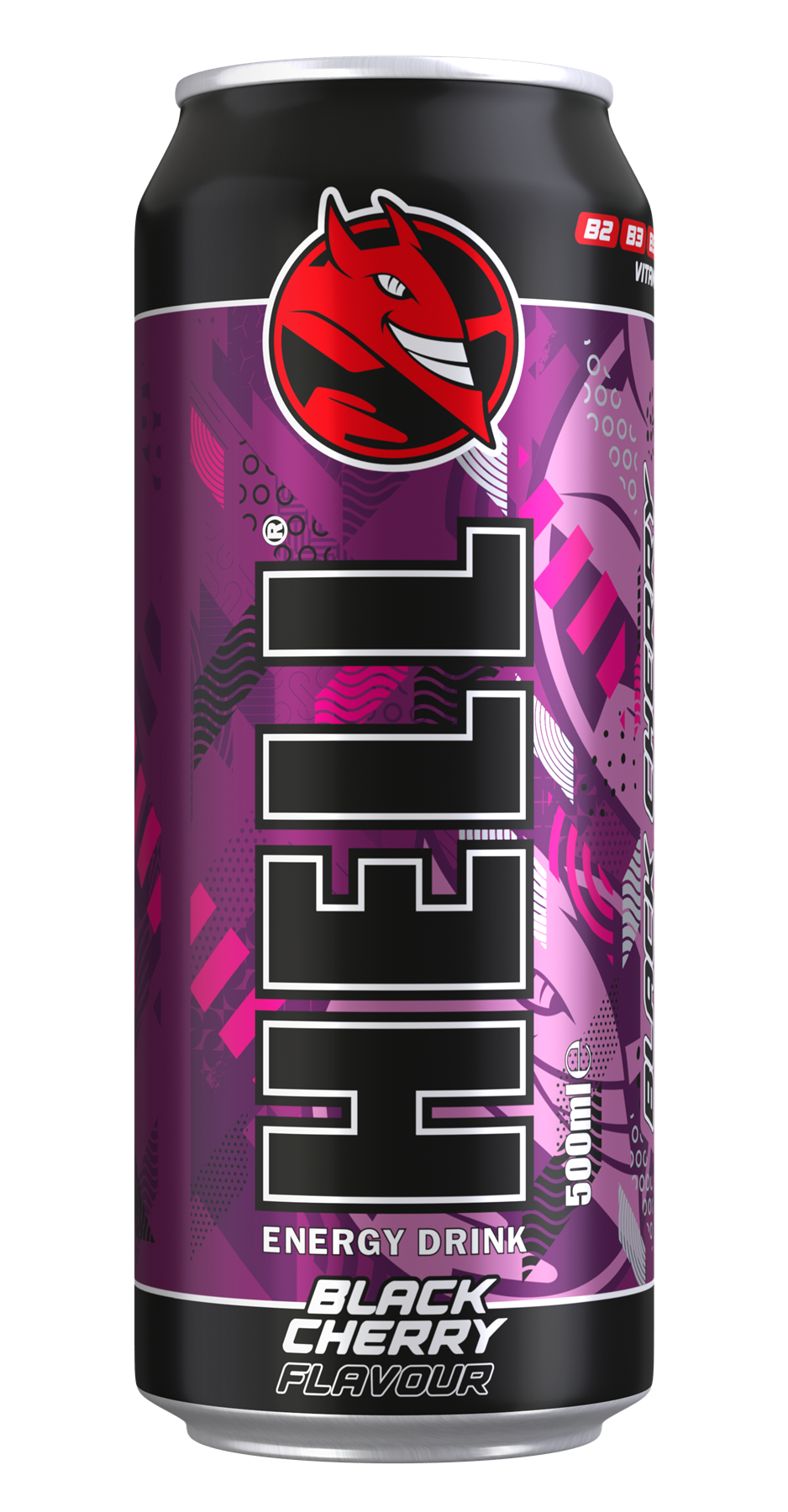 Hell Energy Drink BLACK CHERRY 12 x 500ml Cans Choose Flavour Caffeine B Vitamins Vegan
