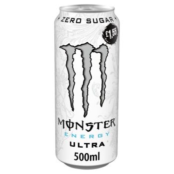 Monster Energy Ultra White 12 x 500ml PMP - Refreshing Energy Drinks