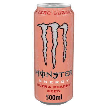 Monster Energy ULTRA PEACHY KEEN Drink 12 x 500ml PMP Cans - Refreshing Energy Drink
