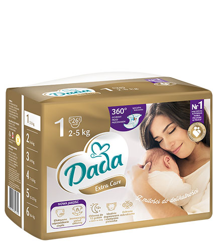 Dada 1 Newborn 2-5 kg Extra Care kg 26 pcs