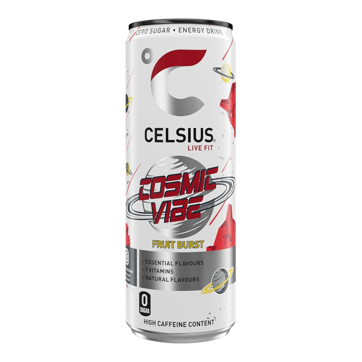 Celsius Cosmic Vibe Fruit Burst Energy Drink 12 x 355ml Cans - Refreshing Drinks