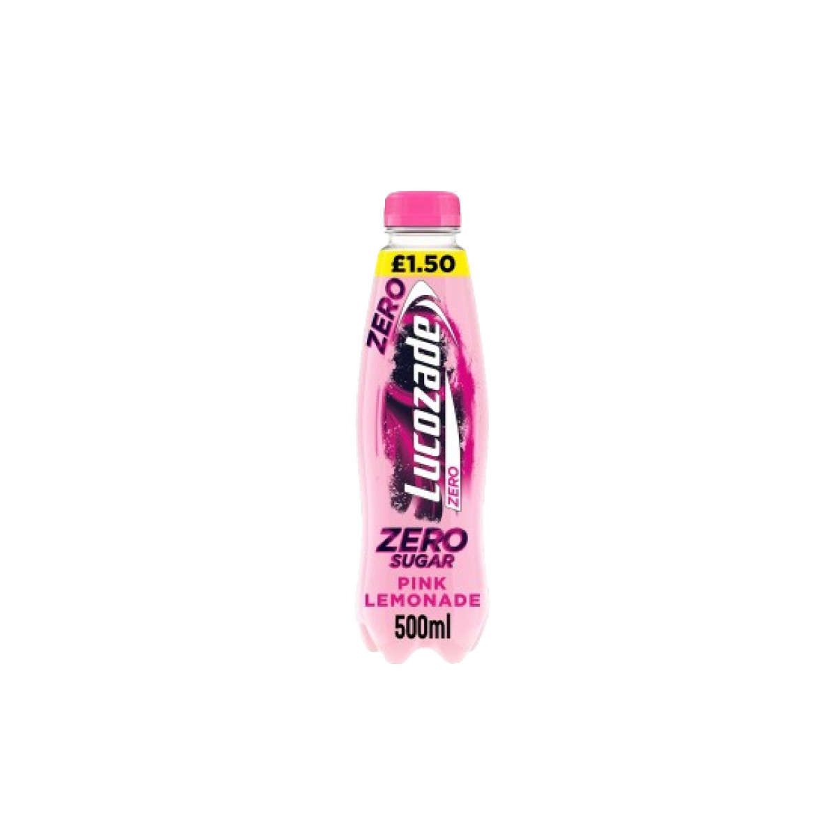 Lucozade Zero Sugar PINK LEMONADE 12 x 500ml PMP Bottles