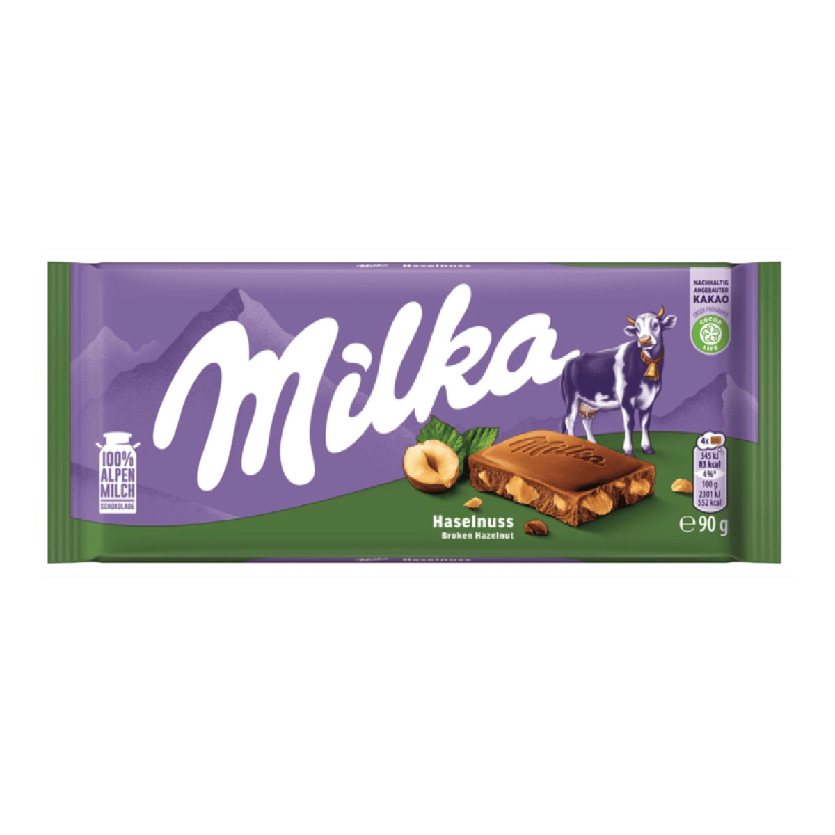 Milka Broken Hazelnut Chocolate Bar