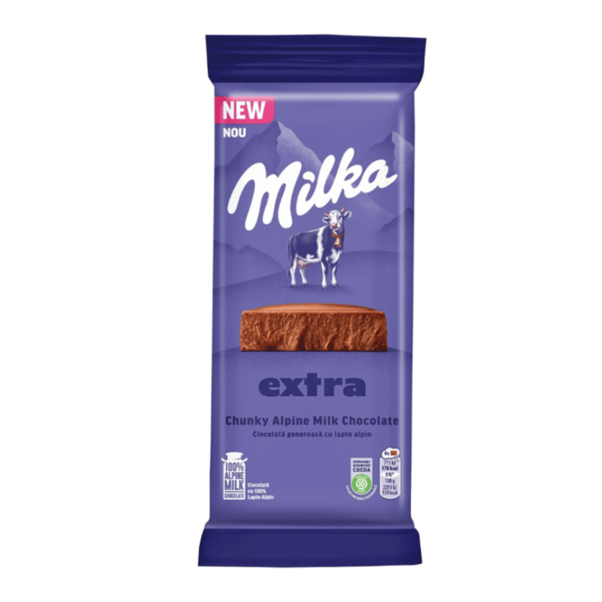 Milka Extra Chunky Alpine Milk Chocolate