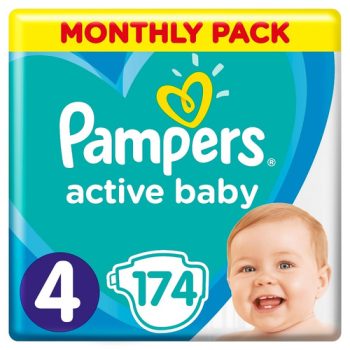 Pampers Baby-Dry Size 4 – 174 Diapers (Mega Pack)